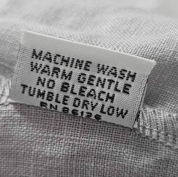 bryn Walker Linen short sleeve lagenlook blouse light lavender color size XL - Picture 10 of 11